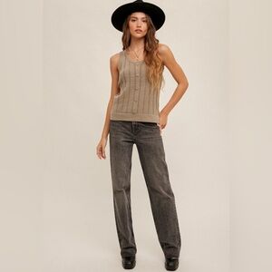 48. Cozy Ribbed Sweater Vest